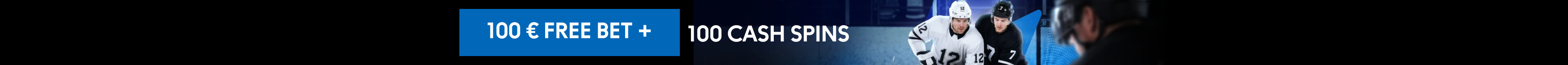 €100 Free Bet + 100 Cash Spins