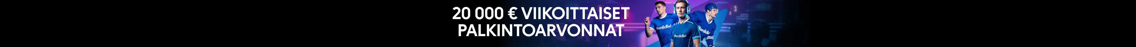 20 000 € viikoittaiset palkintoarvonnat